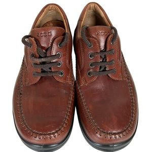 Ecco Sea Walker Leather Lace Up Oxford Shoes Brown 9 US